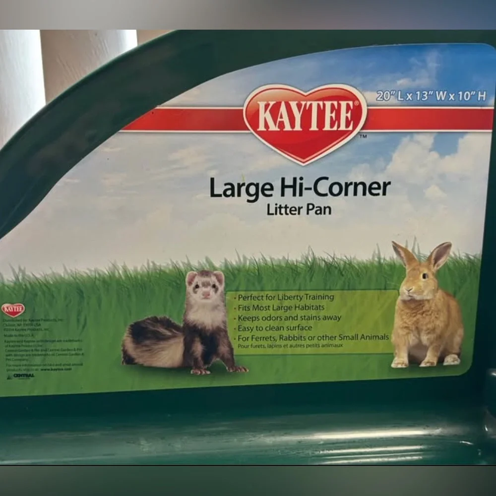 Kaytee Small Animal Hi-Corner Large Litter Pan Dark Green
